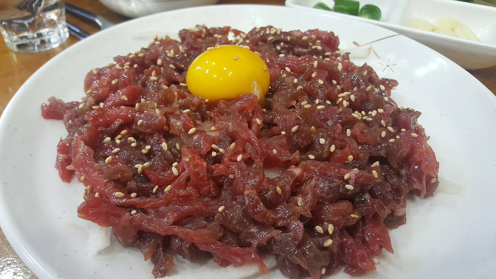 Yukhoe in Gwangjang Market, Seoul