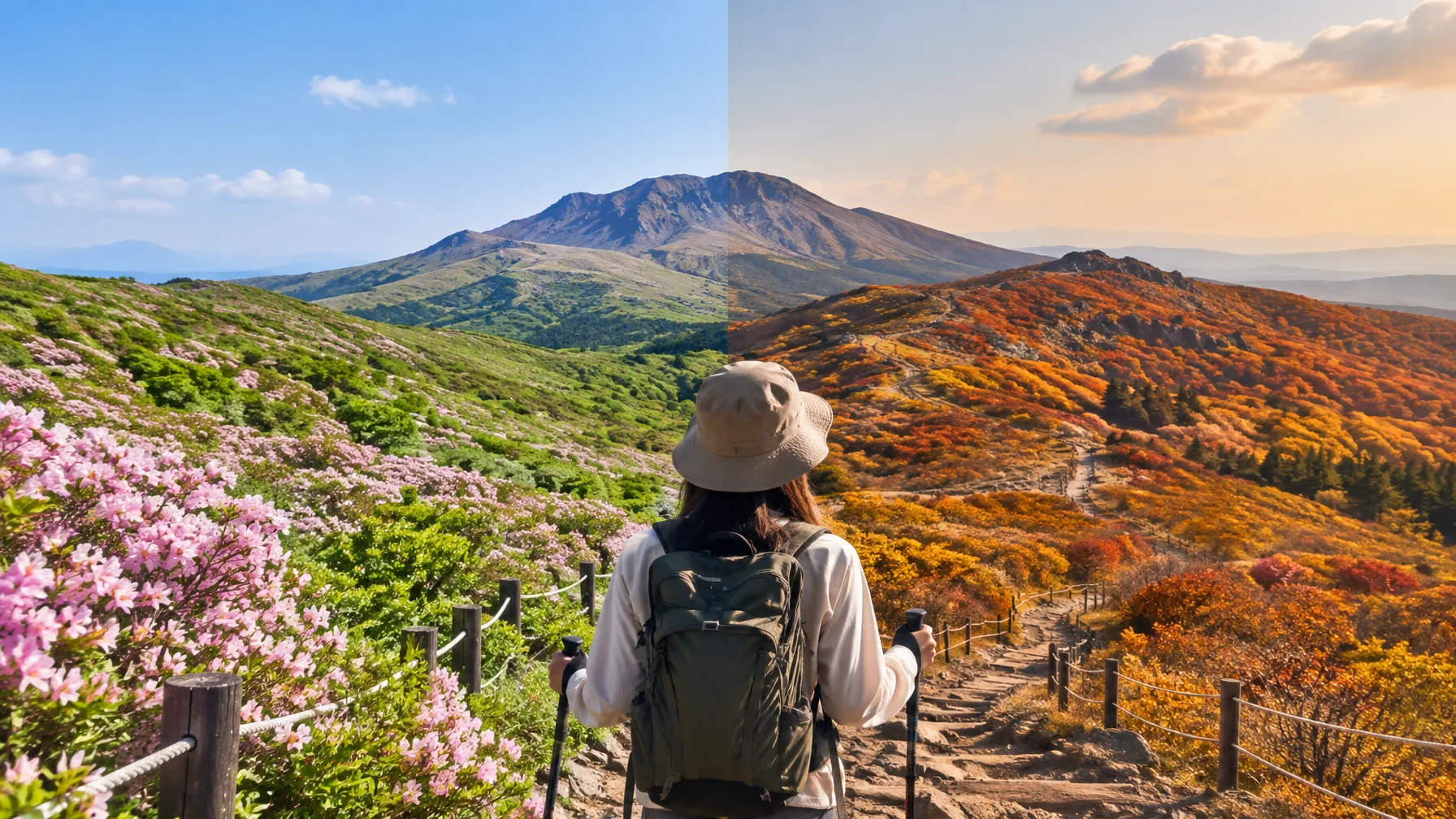 Start with spring or fall, then choose the climb